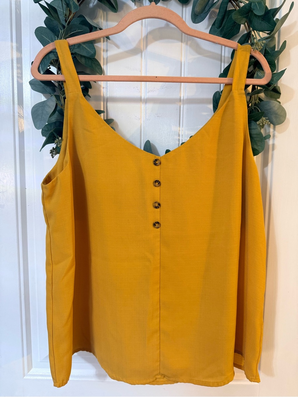 🌿4/$25 • Ricki's Mustard Button Detail Cami Tank Top